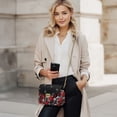 thumbnail image 2 of KUIFORTI Red Rose Leather Cross Body Bag Fashion Comfortable Lightweight Medium Shoulder Handbags Durable Shoulder Bag Wallets with Chain Strap for Camping Parties, 2 of 7