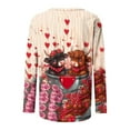 thumbnail image 5 of LIBRCLO Womens Shirts Long Sleeve Crewneck Pullover Tops, Valentines Casual Holiday Graphic T Shirts, 5 of 7