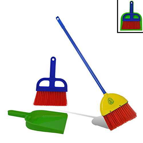 Combo Pretend Play Toys Toddler Little Housekeeping Helper Set-Yellow Duck SCKTYZS Mini Broom with Dustpan for Kids,Boys Girls Small Cleaning Set 