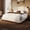 Beige, variant on Sha Cerlin Full Size Upholstered Platform Bed Frame, 50.6"-54.5" Height Adjustable Minimalist Chenille Headboard, Strong Support, Noise-Free, No Box Spring Required, Gray