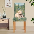 thumbnail image 4 of Yayeee 2 Pack Dining Chair Covers Stretch Parson Chairs Slipcovers Seat Protector, Garden Scene, 4 of 6