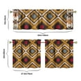 thumbnail image 6 of Boho Kitchen Curtains for Windows – Rustic Tribal Floral Print Cafe Curtains, Vintage Bohemian Geometric Panels for Home Décor, 6 of 6