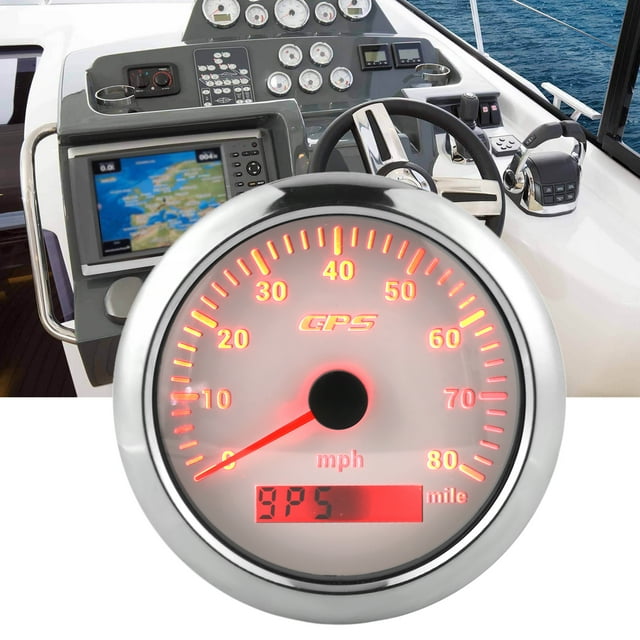 GPS Speedometer 85mm 80MPH Stainless Steel Universal for Cars Boats