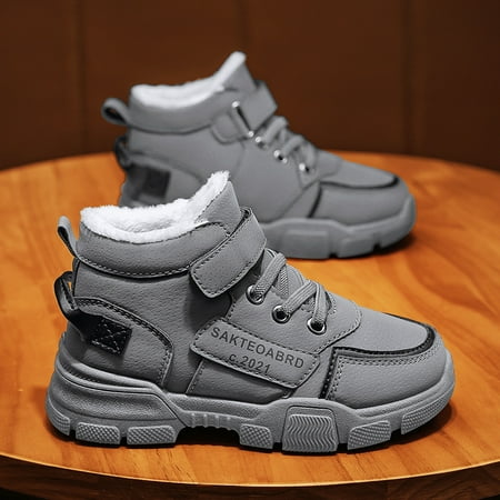 

Boys Snow Boots Winter Casual Letter Print Magic Appliques Thermal Anti-slip Boots