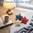 thumbnail image 4 of 4th of July Independence Day 250th Anniversary Large Rattan Stars, 3.5-inch 9-Pack Red White and Blue Wicker Decor for Patriotic Home Crafts 250th Anniversary B#093 Multicolor, 4 of 5