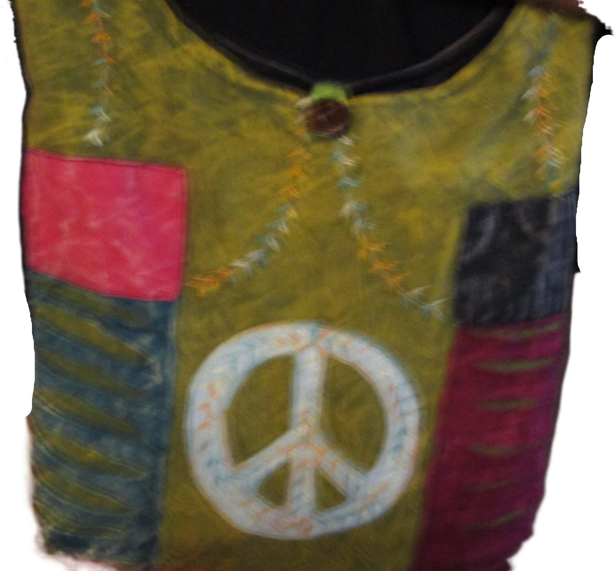 JUPA Place Patchwork Shoulder Crossbody Hippie Bag - Colorful Cotton Messenger Sling Bohemian Boho Bag - Shoulder Beach Bag Bohemian Purse