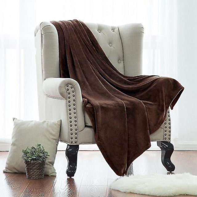 Tamaño doble de la manta del paño grueso y suave de la franela, manta acogedora estupenda suave para toda la estación 300gsm para la cama, caramelo