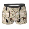 thumbnail image 6 of Men's Boxer Briefs, Painted Cute Goat Flower Soft Comfy Mens Underwear Boxer Briefs Breathable With Widen Waist, 6 of 7