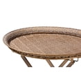 thumbnail image 5 of Baxton Studio Sabah Traditional Moroccan Inspired Matte Antique Gold Finished Metal Foldable Accent Tray Table, 5 of 7