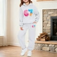thumbnail image 2 of Kids Outfits Set 6 7 Six Seven Letter Outfits Set Comfortable Boys Graphic Print Hoodie And Jogger Outfit Two Piece Playwear For Toddler And Youth Kids White 150(11-12 Years), 2 of 8