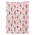 thumbnail image 3 of Ambesonne Ice Cream Tablecloth Rectangular Table Cover, Teapots Cookies, 52"x70", Multicolor, 3 of 4