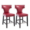 thumbnail image 1 of CorLiving Kings Studded Bonded Leather Counter Height Barstools, 1 of 4