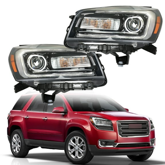 OTTULUR Headlight Assembly Replacement for GMC Acadia Halogen 2013-2016 Headlights Set Driver ＆ Passenger Side
