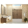 thumbnail image 7 of Glass Warehouse Btbsld-60 Equinox 60" High X 60" Wide Sliding Frameless Tub Door - Bronze, 7 of 7