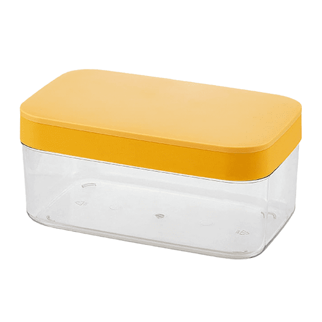 Bandeja para cubitos de hielo con tapa, fácil de liberar, caja de almacenamiento de hielo con bandeja para cubitos de hielo de silicona