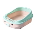 thumbnail image 2 of Top Entry Cat Litter Box with High Sides and Litter Scoop, Anti-Spill Large Capacity Covered Pan for Odor Control, Suitable for Large or Obese Cats, Pink, 2 of 6