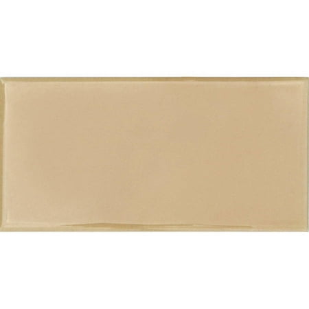 Solistone 3" x 6" Hand-Painted Ceramic Wall Tile in Crema Beige (Price per Case of 10)