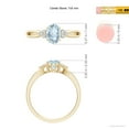thumbnail image 4 of Angara Natural 0.6 Ct. Aquamarine with Diamond Solitaire Ring in 14K Yellow Gold for Women (Ring Size: 11.5), 4 of 9