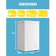 thumbnail image 4 of WANAI 60L Chest Freezer with 7 Gears Temp Control, White Deep Freezers Space-saving two baskets, 4 of 9