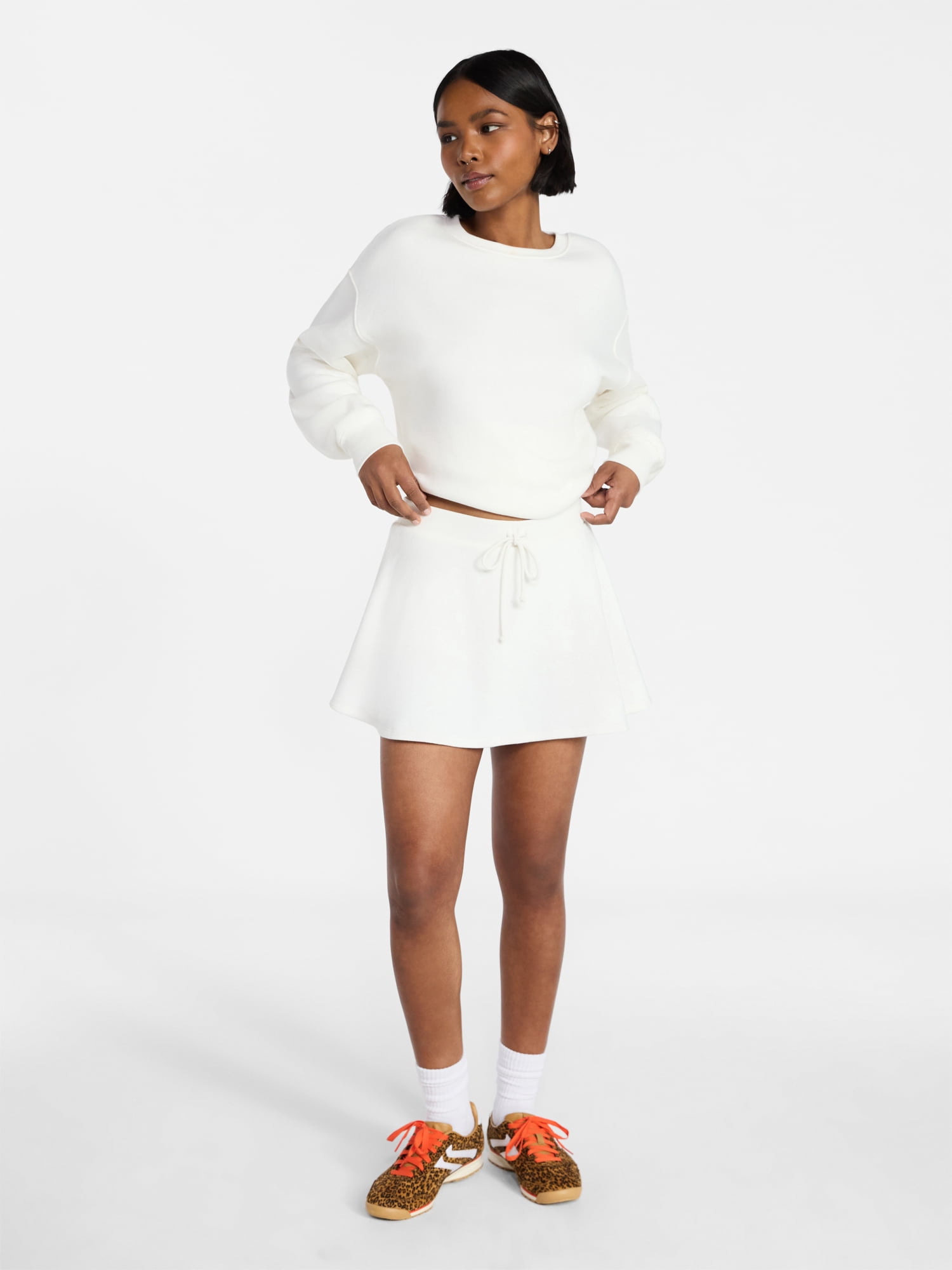 No Boundaries Fleece Skater Skort, Women's