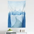 thumbnail image 1 of Snowy Mountains Tapestry, Pines and Hills in Winter Harsh Conditions Journey Illustration, Fabric Wall Hanging Decor for Bedroom Living Room Dorm, 5 Sizes, Sea Blue and Pale Blue, by Ambesonne, 1 of 1