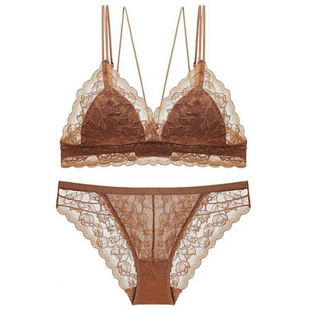 

Honeeladyy Women s Sexy Bra Ultra-thin Cup No Steel RingUnderwear Gathered Sleep Bra sexy lingerie for women