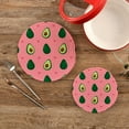 thumbnail image 2 of SKYSONIC Cute Avocado Pot Holders Trivets, 2 Pcs Heat Resistant Trivets,Summer Friut Pink Cotton Thread Weave Mats for Hot Pads Pans Pot Bowl Teapot for Kitchen Decor, 2 of 7
