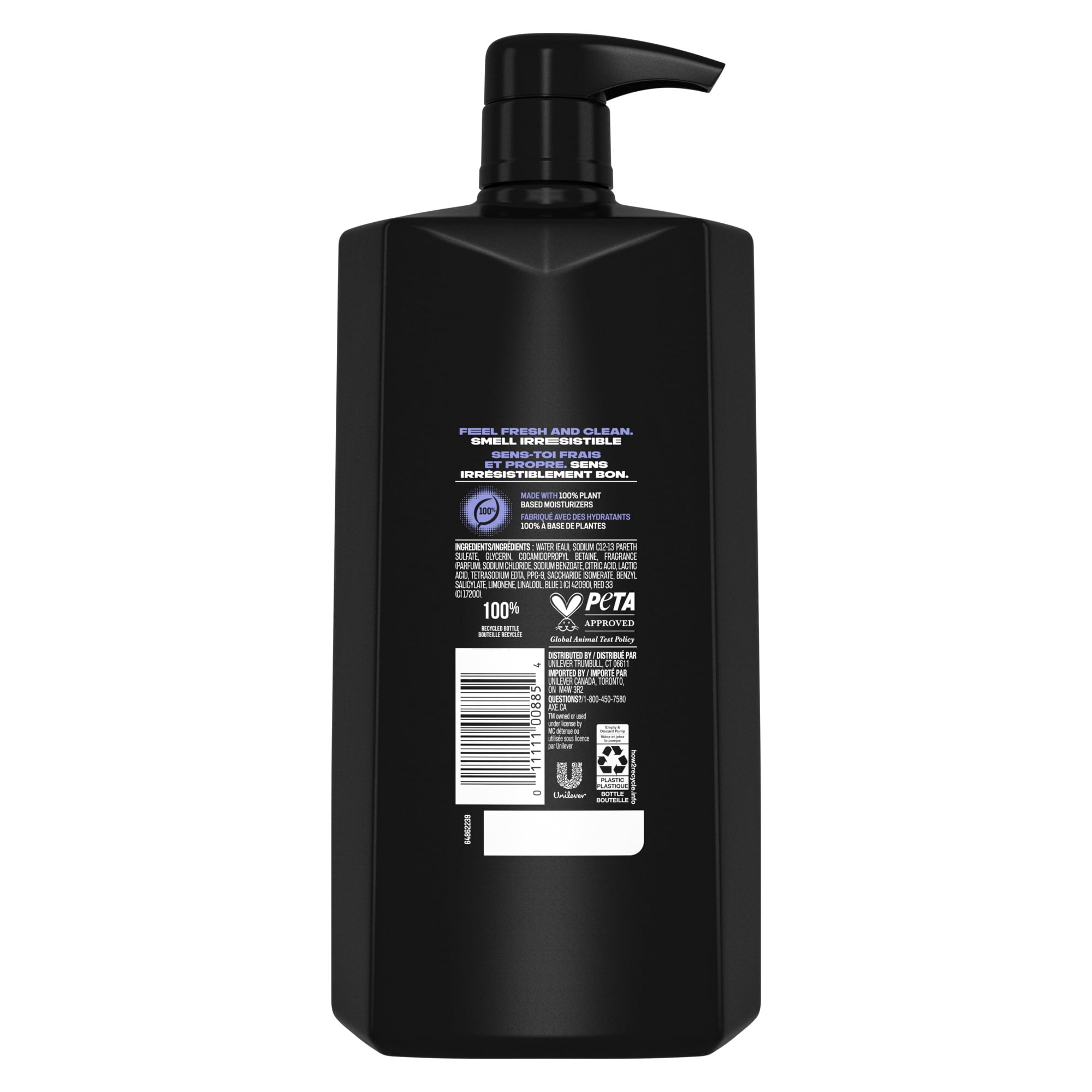 AXE Phoenix Body Wash for All Day Freshness, Crushed Mint & Rosemary, with 100% Plant-Based Moisturizers, 946mL