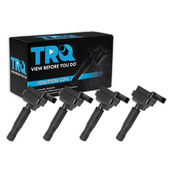 TRQ 4 Piece Engine Ignition Coil Set Direct Fit for 1.8L Mercedes C250 SLK250 ICA65247