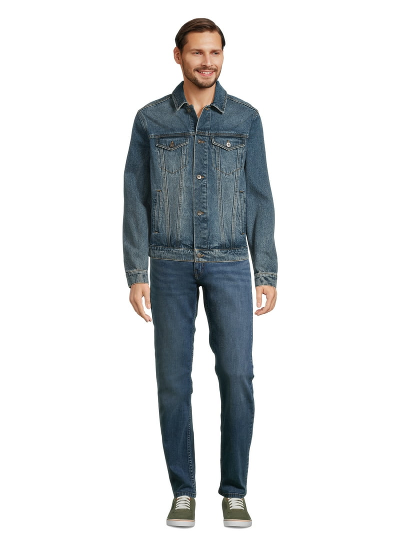 Lazer Men's Cotton Denim Trucker Jacket, Sizes S-2XL
