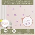 thumbnail image 3 of Wall Decor Plus More WDPM1755 Fun Mud Art Room School Splatter and Splotches Wall Vinyl Sticker Dots Decal, 5-Inch-1.75-Inch, Lilac, 13-Piece, 3 of 4