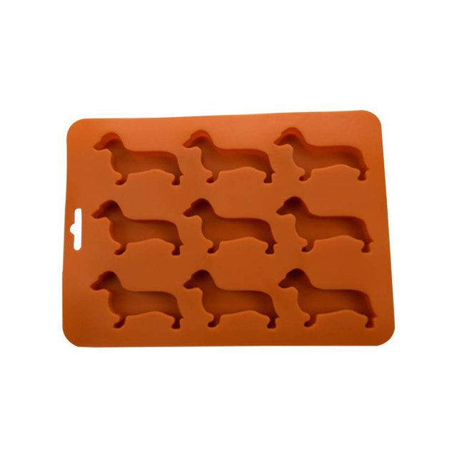 Advancent Molde de silicona para caramelos de Dachshund, delicia de dulces, adecuado para moldes de caramelos de Dachshund, molde de Type3 NO3