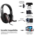 thumbnail image 5 of kubite KUBITE T-997 Gaming Headset with Adjustable Mic, Volume Control, Black/Red or Black/Blue Options, 5 of 5