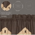 thumbnail image 2 of VHC Brands Kettle Grove Window Curtain, Star Valance, Black, 20x60, 2 of 4