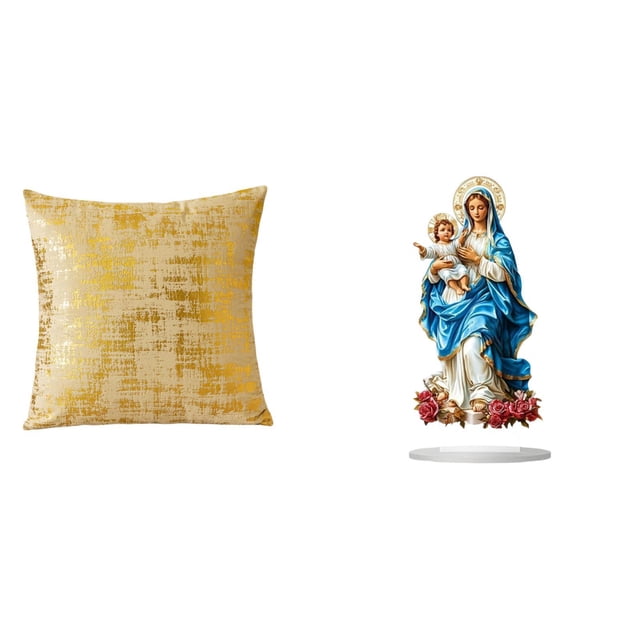 Elegante Funda De Cojín Para Sofá Y Decoración De Escritorio Acrílica 2D Para Sala De Estar, Oficina, Dormitorio, Coche, Rincón De Vacaciones, Hogar, Chimenea, Regalo