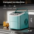 thumbnail image 2 of MoifoiMoifoi Ice Makers with Handle,26.5Lbs/24H,9 Cubes in 6 Mins,2 Sizes of Bullet Ice,Portable Ice Machine with Self-Cleaning, Green, 2 of 7