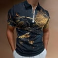 thumbnail image 2 of A Powerful Eagle (1) Men Zipper T-shirt Summer Casual Short Sleeve T-shirt Top, 2 of 7