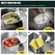 thumbnail image 4 of Cesta de colador de drenaje para fregadero de cocina, colador de fregadero multifunción en forma de silla de montar, recolector de alimentos de acero inoxidable para filtrar residuos de alimentos y lavar frutas o verduras (plata) Sincero Electrónica, 4 of 5