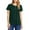 Green-31, variant on Mittory Women's Tunic Tops For Leggings Short Sleeve Shirts Botton Up Casual Ruched Blouses Clothes