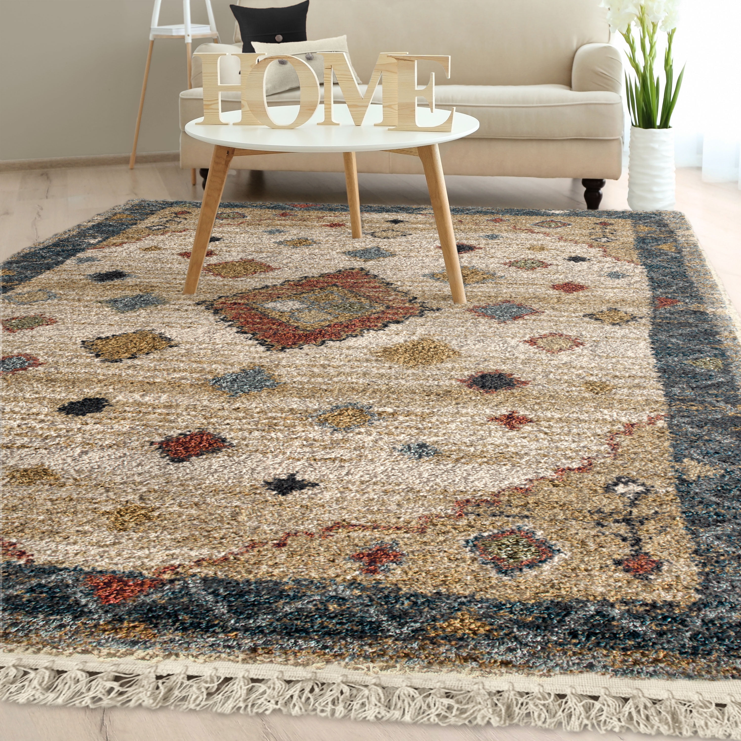 Orian Rugs Bedouin Nomadic Area Rug or Runner with Fringe