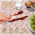 thumbnail image 6 of Easter and Bunny Paws Pink Pattern Round Tablecloth 60", Wrinkle-Resistant Wipeable Cover for Kitchen, Dining, Picnic & Patio, 6 of 6