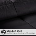 thumbnail image 4 of Superior Basketweave Plush Down Alternative Comforter, Full/Queen, Black, 4 of 13