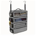 thumbnail image 3 of LAZIOEGR Foldable Travel Suitcase Organizer – 4‑Compartment Hanging Packing Cube with Mesh Pockets, Gray, 3 of 8