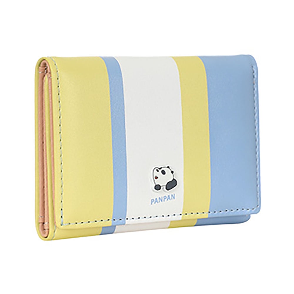 Miniso - MINISO We Bare Bears Stripe Wallet Panda Ladies Wallets for Women Small Card Holders