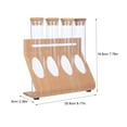 thumbnail image 7 of Uonlytech Wooden Coffee Bean Storage Tubes Clear Glass Bottle Rack Light Brown for Displaying, 7 of 7
