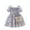 Blue, variant on BULLPIANO Girls' Summer Floral Dress Short Sleeve Square Neck Smocked Casual Summer Dresses