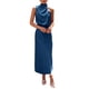 thumbnail image 1 of Vestido PRETTYGARDEN Verano 2025 Sin Mangas Azul Oscuro M, 1 of 7