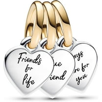 Pandora Two-tone Splittable Friendship Triple Dangle Charm