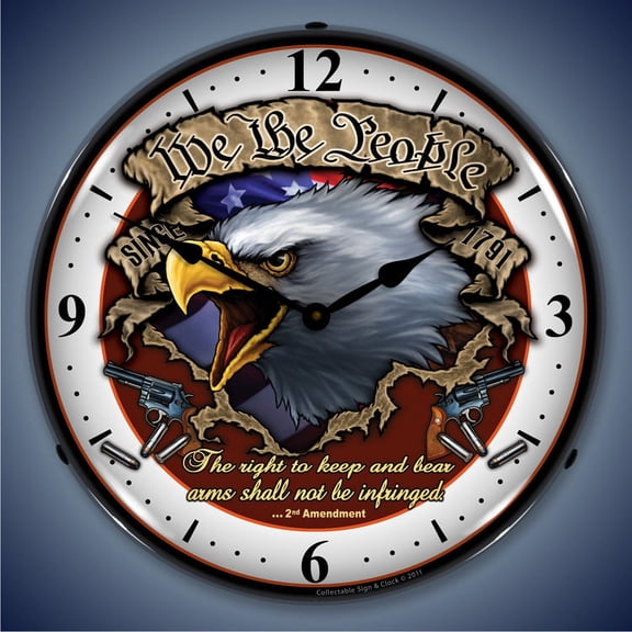 We the People Wall Clock, Lighted