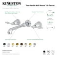 thumbnail image 3 of Kingston Brass  Naples 3-Hole Wall Mount Roman Tub Faucet Matte Black Matte, 3 of 5